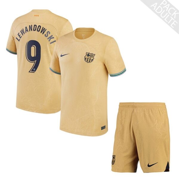 PACK FC BARCELONE EXTERIEUR LEWANDOWSKI ADULTE 2022-2023