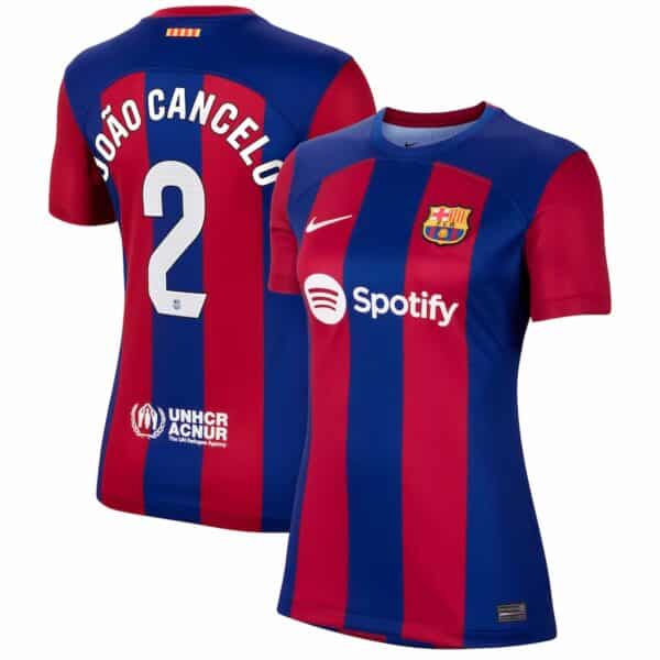 MAILLOT FC BARCELONE DOMICILE FEMME JOAO CANCELO 2023-2024