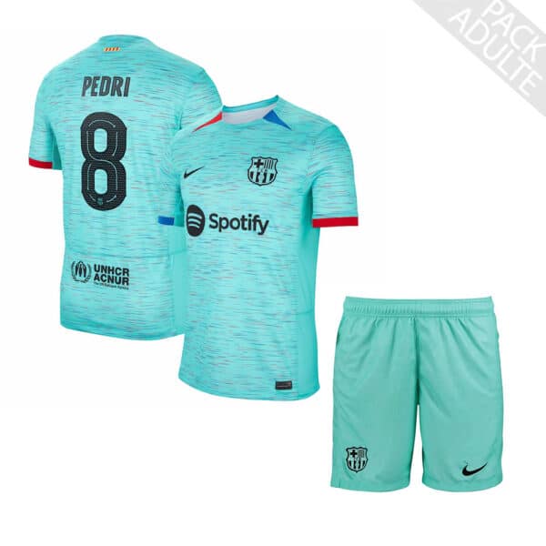 PACK FC BARCELONE THIRD PEDRI ADULTE 2023-2024