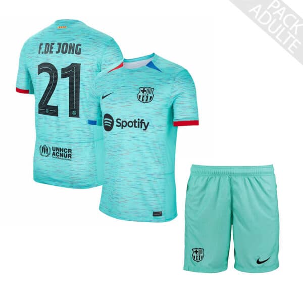 PACK FC BARCELONE THIRD FRENKIE DE JONG ADULTE 2023-2024