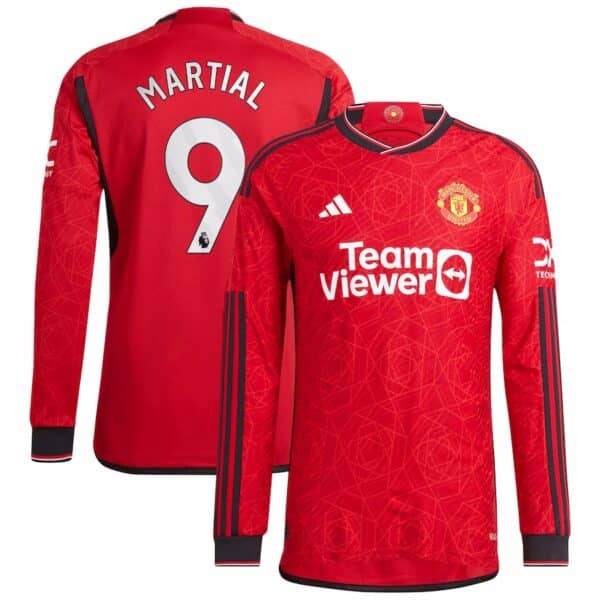 MAILLOT MANCHESTER UNITED DOMICILE MANCHES LONGUES MARTIAL 2023-2024
