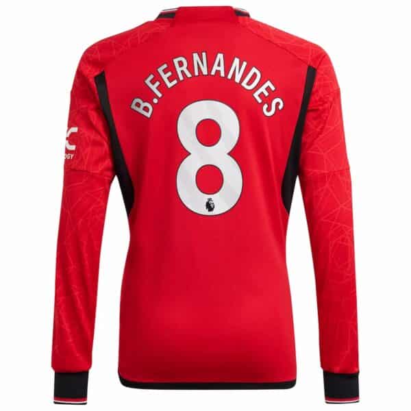 MAILLOT MANCHESTER UNITED DOMICILE MANCHES LONGUES BRUNO FERNANDES 2023-2024