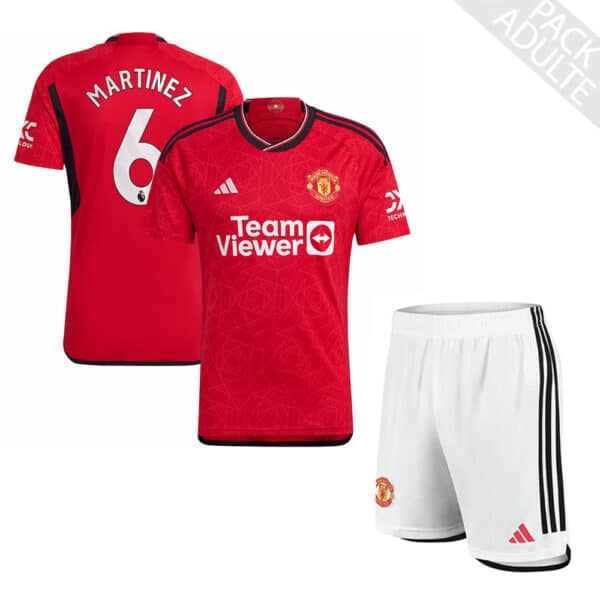 PACK MANCHESTER UNITED DOMICILE MARTINEZ ADULTE 2023-2024