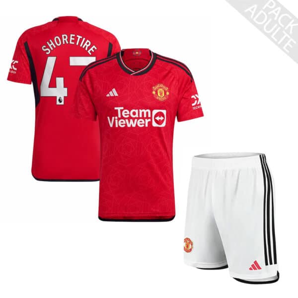 PACK MANCHESTER UNITED DOMICILE SHORETIRE ENSEMBLE ADULTE 2023-2024