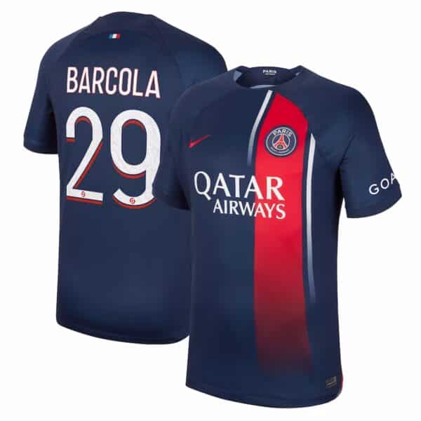 MAILLOT PSG DOMICILE BARCOLA 2023-2024