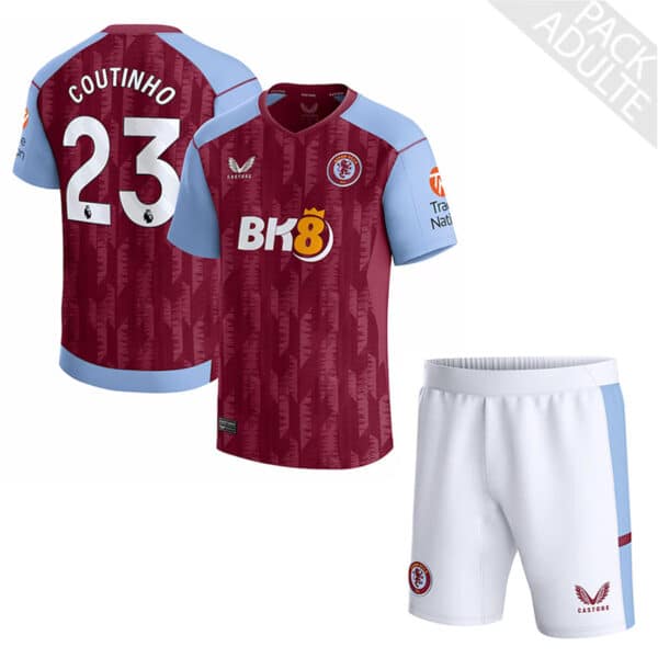 PACK ASTON VILLA DOMICILE COUTINHO ADULTE 2023-2024