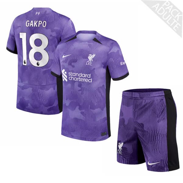 PACK LIVERPOOL THIRD GAKPO ADULTE 2023-2024