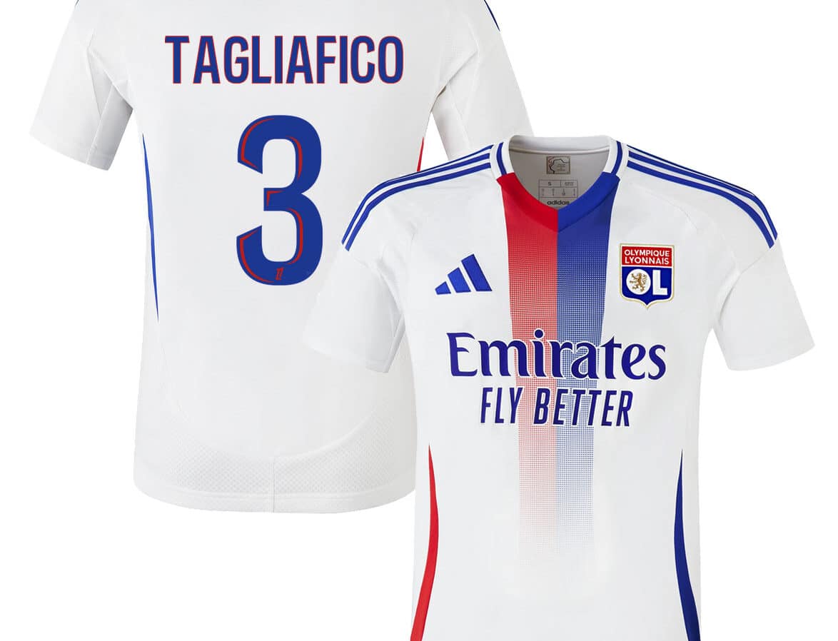 MAILLOT OLYMPIQUE LYONNAIS DOMICILE TAGLIAFICO SAISON 2024-2025