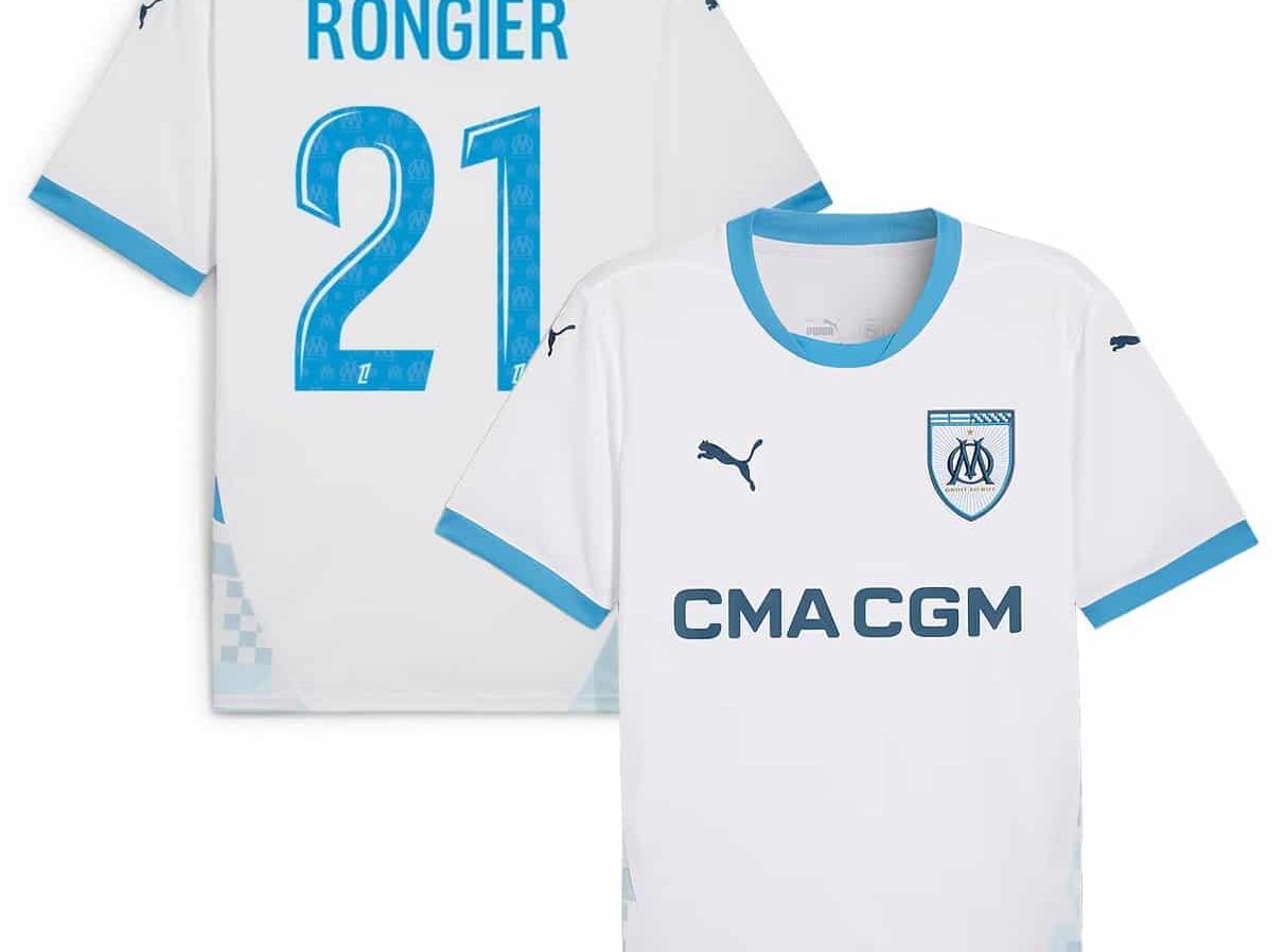 MAILLOT OLYMPIQUE DE MARSEILLE DOMICILE RONGIER 2024-2025