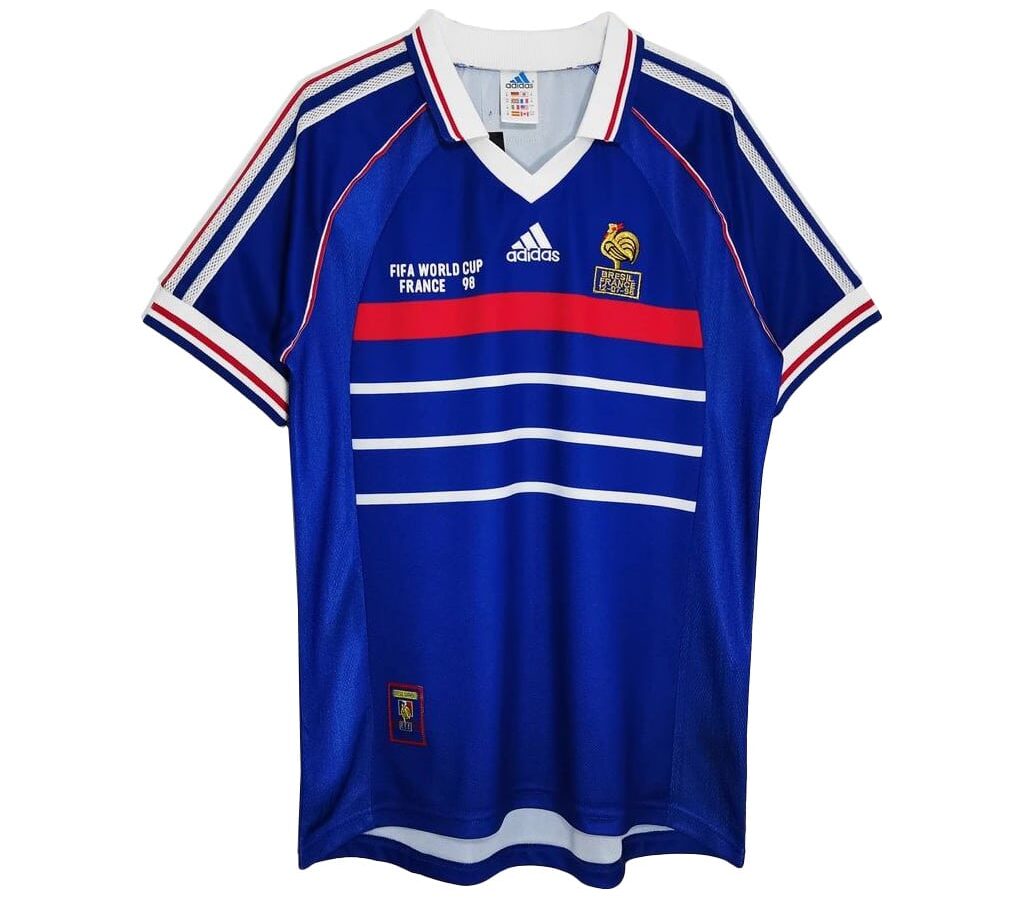 MAILLOT RETRO COLLECTOR FRANCE FINALE COUPE DU MONDE FRANCE-BRESIL SAISON 1998