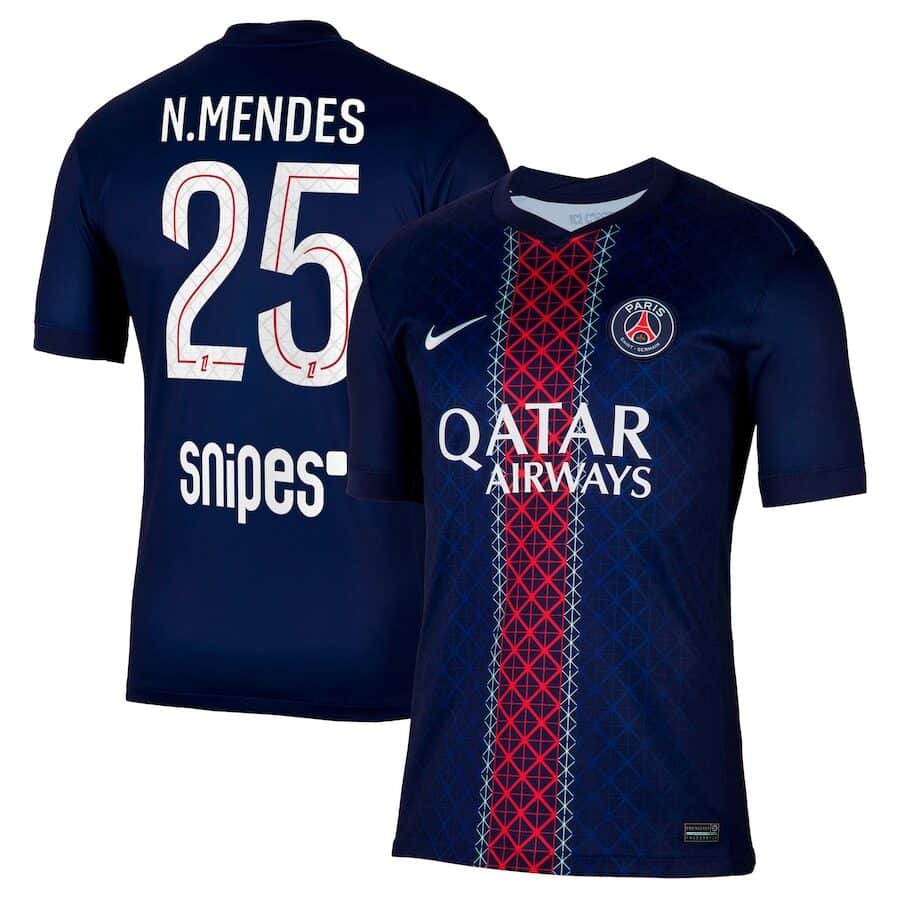MAILLOT PSG DOMICILE NUNO MENDES 2025-2026
