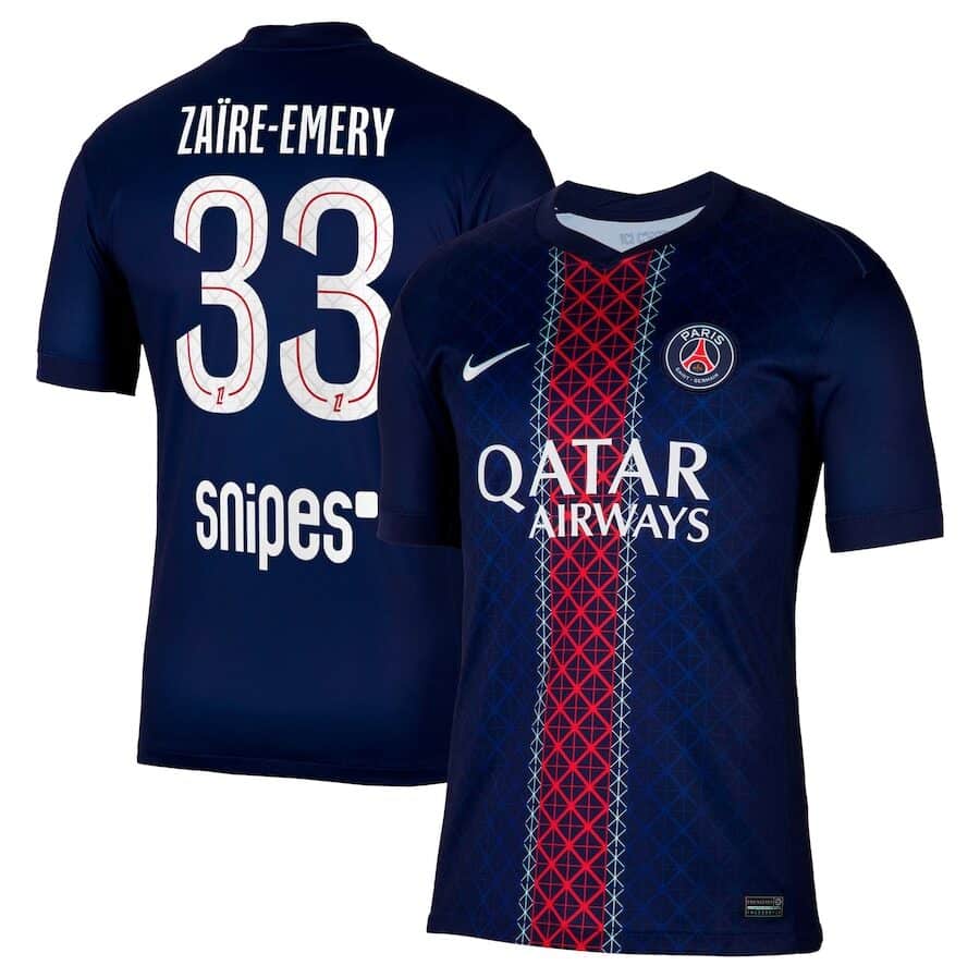 MAILLOT PSG DOMICILE ZAIRE-EMERY 2025-2026